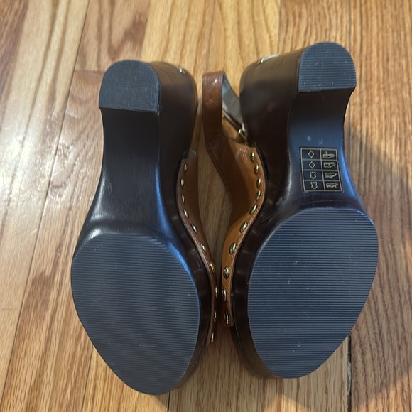 Michael Kors Platform Shoes - Like New - Sz8 Wood Wedge / Slingback - - Picture 4 of 6